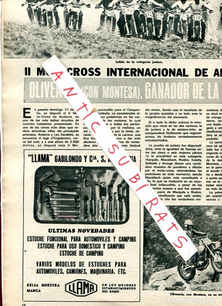 Coleccionismo de Revistas y Peri&oacute;dicos: REVISTA A&Ntilde;O 1969 FIAT 130 MOTOCROSS EN ANDORRA OLIVENCIA SAIZ BULTO CAPAPEY GRIS MARSI&Ntilde;ACH