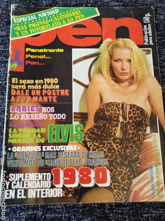 Coleccionismo de revistas y peri&oacute;dicos: REVISTA PEN ESPECIAL NAVIDAD 1980 ILONA STALLER, ELVIS PRESLEY, NASSTASJA KINSKI, Calendario
