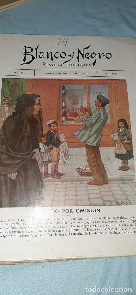 Colecionismo de Revistas e Jornais: BLANCO Y NEGRO REVISTA 5 NOVIEMBRE 1911. N&deg; 1069