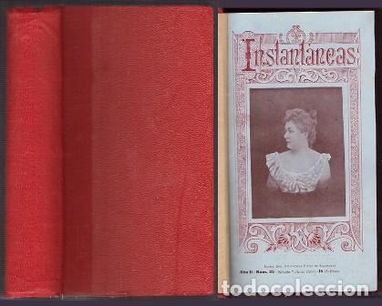 Collection Magazines and Newspapers: REVISTA INSTANTANEAS. A&Ntilde;O II Y III. 1899 MADRID A&Ntilde;O II N&ordm; 35 AL 65. (30 REVISTAS EN UN TOMO)