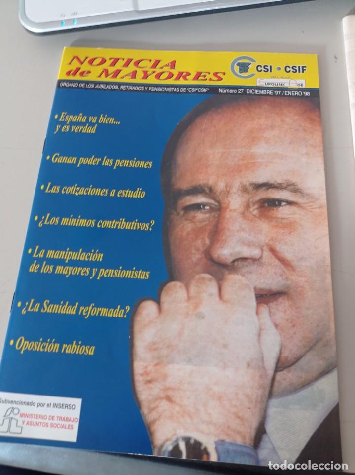 Coleccionismo de Revistas y Peri&oacute;dicos: REVISTA NOTICIAS DE MAYORES CSI-CSIF N&ordm; 27. ENERO 1998 REF. UR MES