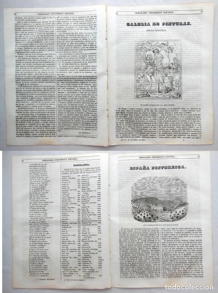 Collezionismo di Riviste e Giornali: SEMANARIO PINTORESCO ESPA&Ntilde;OL. n&ordm;3, 1844. Sacrificio Isaac por A del Sarto; Santo Domingo Escalaceli