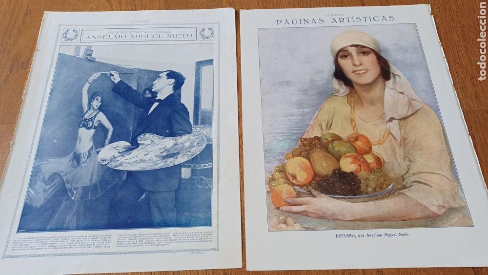 Sammeln von Zeitschriften und Zeitungen: ANSELMO MIGUEL NIETO Y SU ARTE . ARTICULO 4 P&Aacute;GINAS A&Ntilde;O 1914