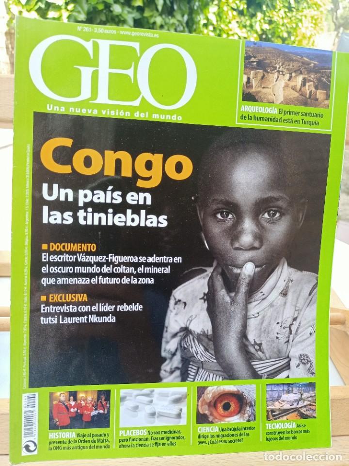 Collectionnisme de Revues et Journaux: GEO N&ordm; 261 CONGO UN P&Aacute;IS EN LAS TINIEBLAS ORDEN DE MALTA PLACEBOS MIGRACIONES AVES BARCOS LUJOSOS