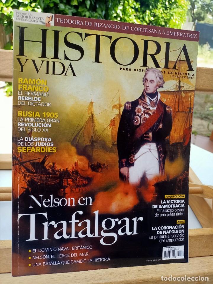 Collectionnisme de Revues et Journaux: HISTORIA Y VIDA N&ordm; 442 RAM&Oacute;N FRANCO RUSIA 1905 SEFARD&Iacute;ES SAMOTRACIA NAPOLE&Oacute;N TRAFALGAR NELSON