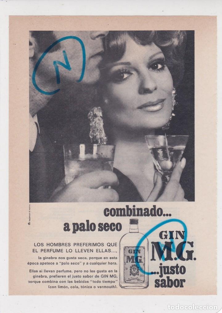 Coleccionismo de revistas y peri&oacute;dicos: PUBLICIDAD 1969. ANUNCIO GIN MG. GINEBRA + ACADEMIA RIPOLLES. MADRID (REVERSO)