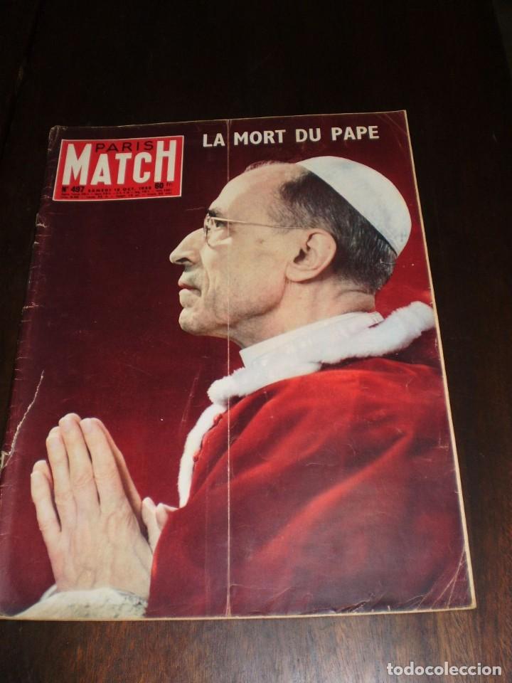 Coleccionismo de Revistas y Peri&oacute;dicos: PARIS MATCH - N&ordm; 497 - 1958 - &rdquo;LA MORT DU PAPE&rdquo;