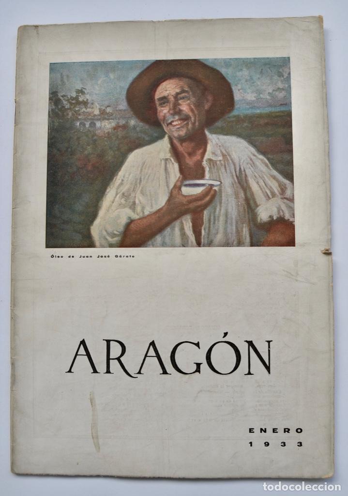 Coleccionismo de Revistas y Peri&oacute;dicos: Revista Arag&oacute;n, n&ordm; 88. Sindicato de Iniciativa y Propaganda. Zaragoza, Enero 1933. Portada: G&aacute;rate