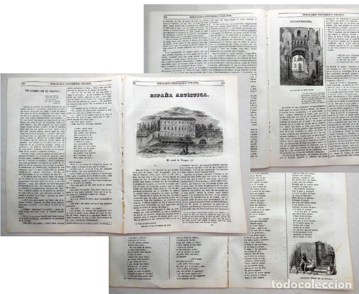 Colecionismo de Revistas e Jornais: SEMANARIO PINTORESCO ESPA&Ntilde;OL.N&ordm; 35, 1844. El Canal de Arag&oacute;n; El Arco de la Almudaina