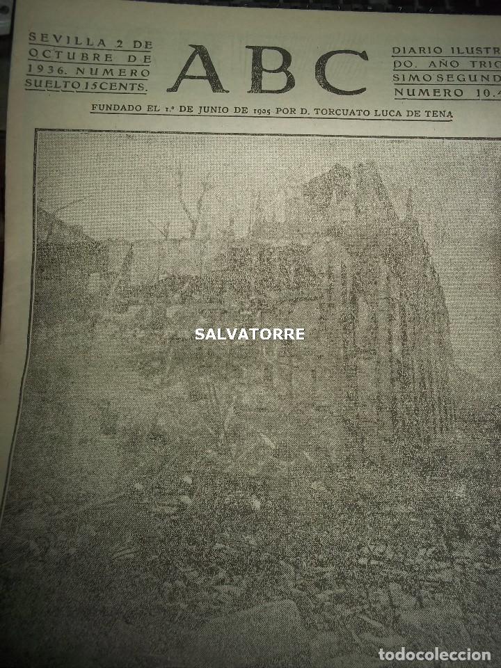 Coleccionismo de Revistas y Peri&oacute;dicos: DIARIO.PERIODICO.ABC. SEVILLA. 2 OCTUBRE 1936.GUERRA CIVIL. FACSIMIL