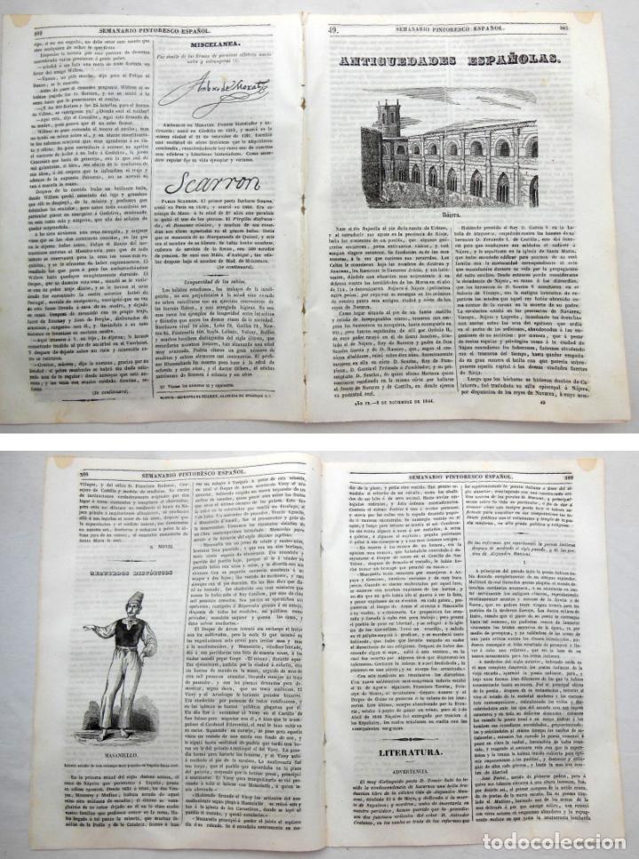 Colecionismo de Revistas e Jornais: SEMANARIO PINTORESCO ESPA&Ntilde;OL.N&ordm; 49,1844. Xilograf&iacute;as: N&aacute;jera; Masaniello