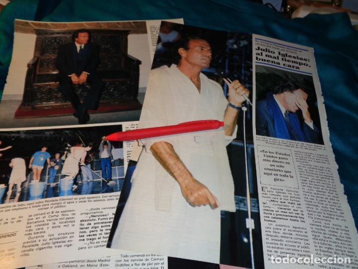 Coleccionismo de Revistas y Peri&oacute;dicos: RECORTE : JULIO IGLESIAS , AL MAL TIEMPO..... SEMANA, SPTMBRE 1988(#)