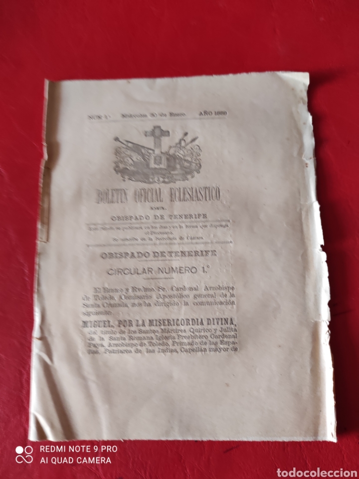 Coleccionismo de Revistas y Peri&oacute;dicos: Bolet&iacute;n oficial eclesi&aacute;stico del obispado de Tenerife, a&ntilde;o1889.la laGuna