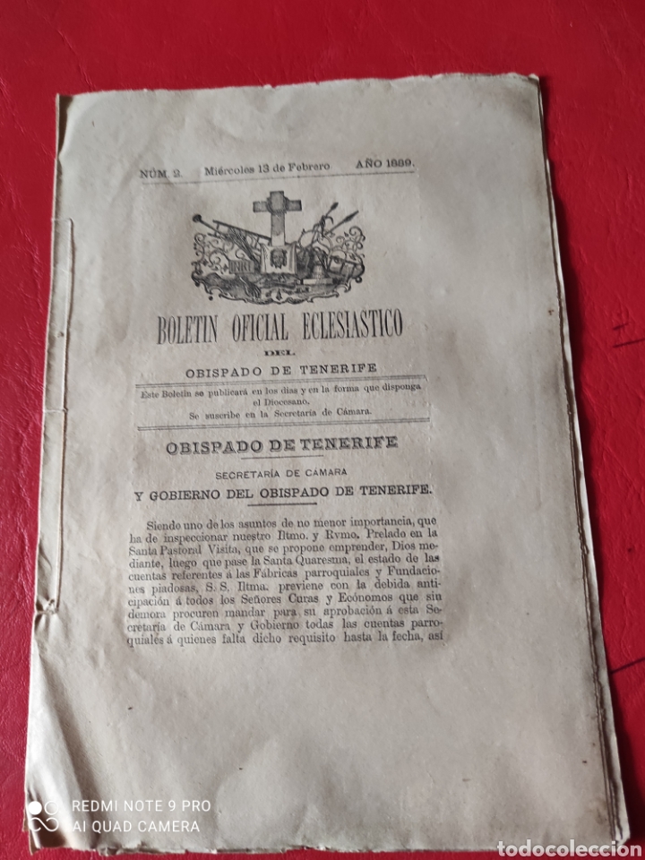 Coleccionismo de Revistas y Peri&oacute;dicos: Bolet&iacute;n oficial eclesi&aacute;stico del obispado de Tenerife.a&ntilde;o 1889.la laGuna.