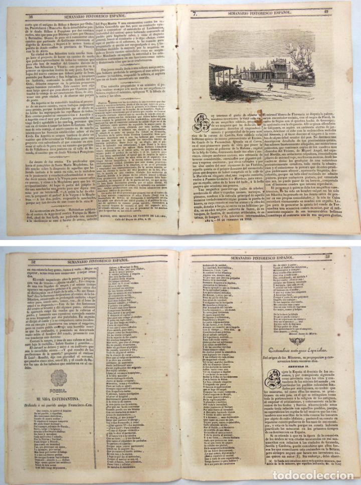 Colecionismo de Revistas e Jornais: SEMANARIO PINTORESCO ESPA&Ntilde;OL.N&ordm; 7, 1845. Quinta de Recreo del Conde de la Fernandina en la Habana
