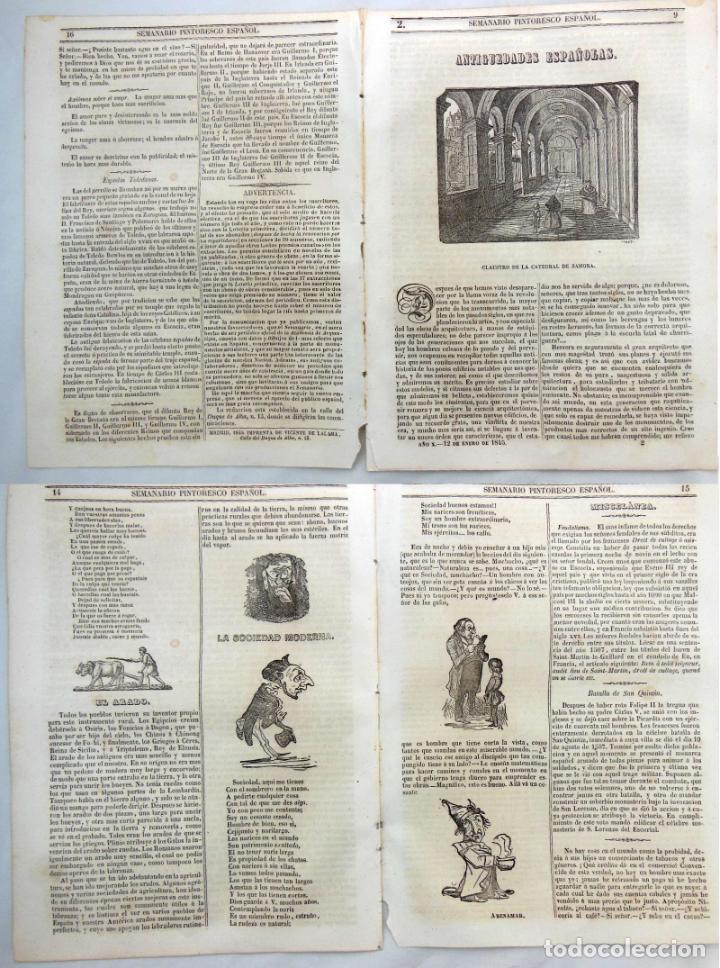 Colecionismo de Revistas e Jornais: SEMANARIO PINTORESCO ESPA&Ntilde;OL.N&ordm; 2,1845. Claustro de la Catedral de Zamora; Varios personajes