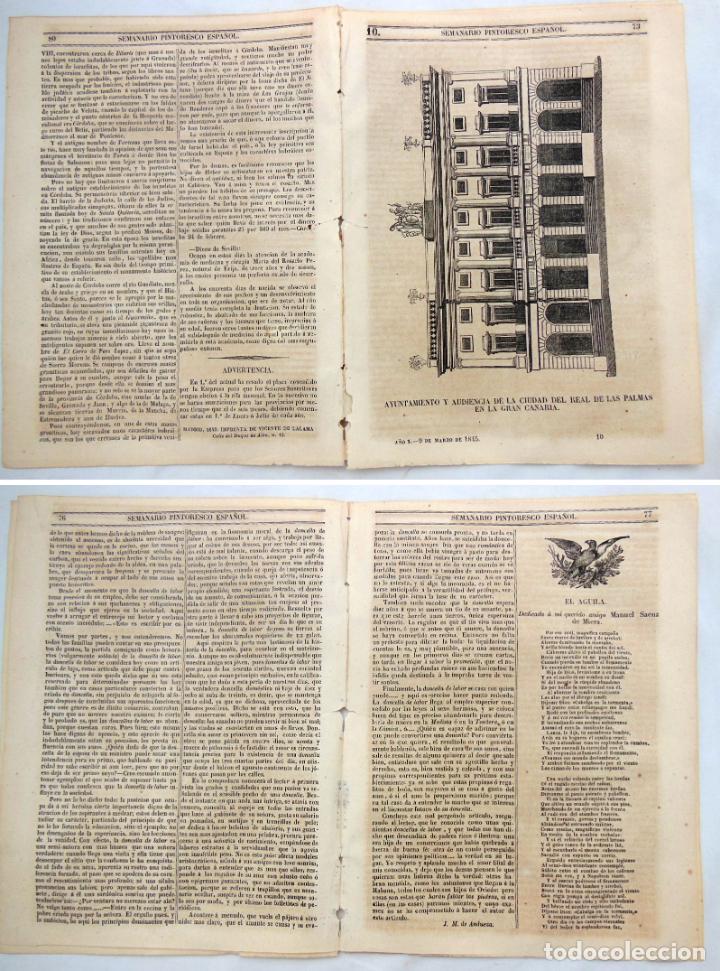 Colecionismo de Revistas e Jornais: SEMANARIO PINTORESCO ESPA&Ntilde;OL.N&ordm; 10,1845. Ayuntamiento y Audiencia de Ciudad del Real de las Palmas