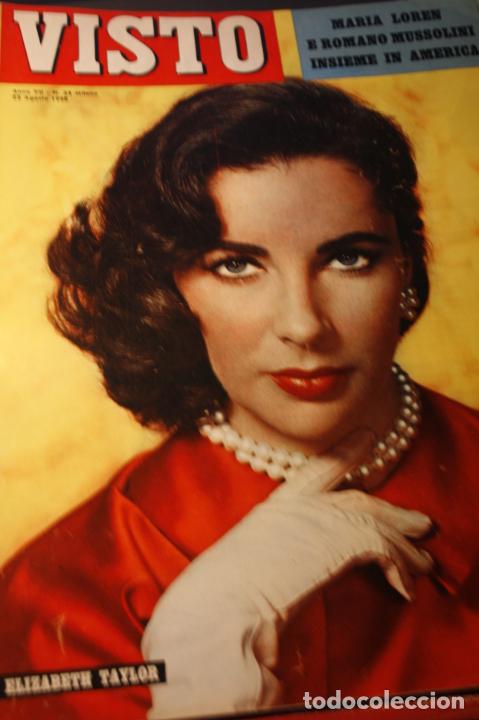 Coleccionismo de Revistas y Peri&oacute;dicos: REVISTA ITALIANA VISTO ELIZABETH TAYLOR 1958