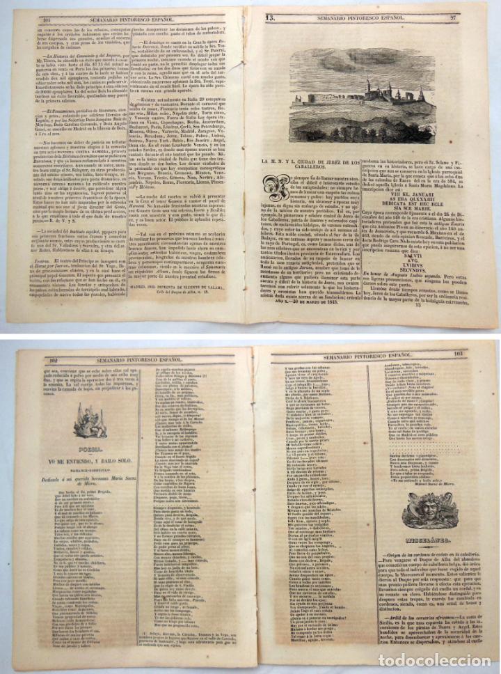 Colecionismo de Revistas e Jornais: SEMANARIO PINTORESCO ESPA&Ntilde;OL. N&ordm; 13,1845.Jerez de los Caballeros; Aparato de Burlington