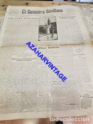 Coleccionismo de Revistas y Peri&oacute;dicos: EL NOTICIERO SEVILLANO, 25.07.1931, SEMANA SANGRIENTA,8 PAGINAS, RARO