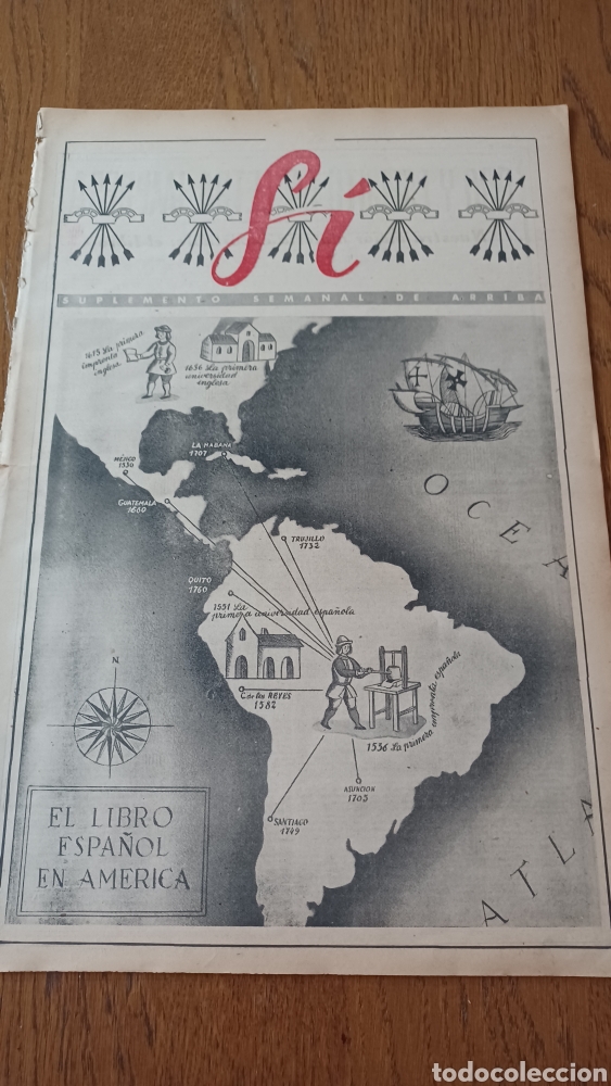 Coleccionismo de Revistas y Peri&oacute;dicos: SUPLEMENTO SEMANAL DE ARRIBA SI N&deg; 17. EL LIBRO ESPA&Ntilde;OL EN AM&Eacute;RICA.A&Ntilde;O 1942