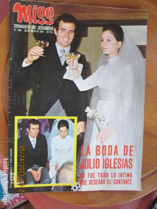 Coleccionismo de Revistas y Peri&oacute;dicos: MISS SEMANARIO DE ACTUALIDAD N&ordm; 200- ENERO 1971 BODA JULIO E ISABEL PREYSLER