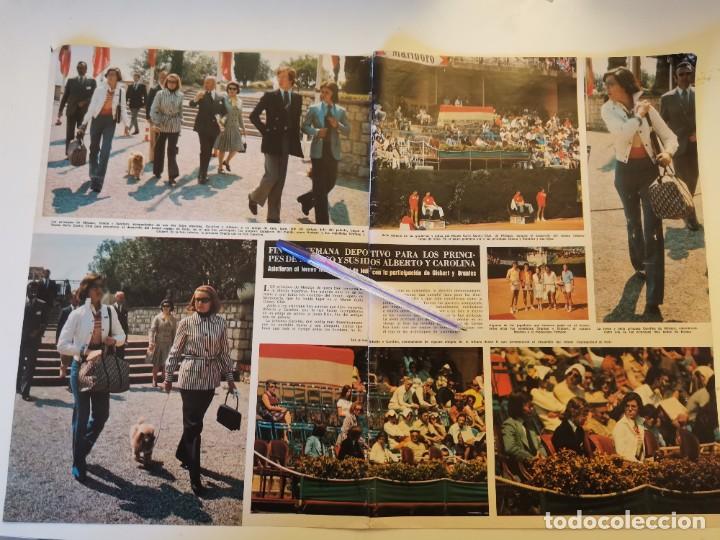 Collezionismo di Riviste e Giornali: PR&Iacute;NCIPES DE MONACO Y SUS HIJOS ALBERTO Y CAROLINA RECORTE REVISTA 1974
