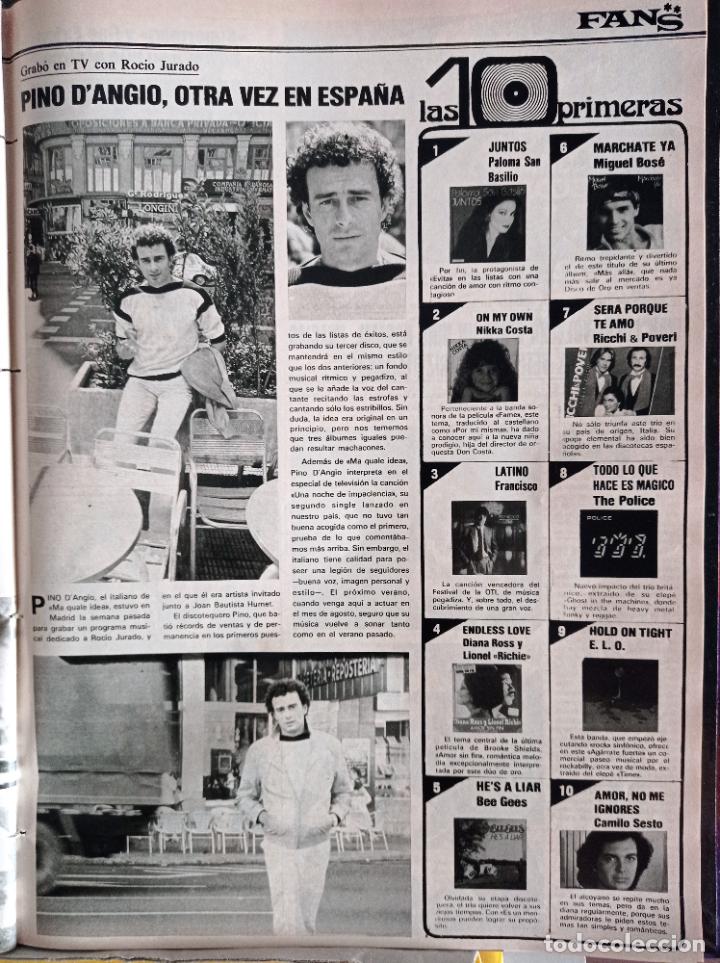 Coleccionismo de Revistas y Peri&oacute;dicos: PINO D'ANGIO ESCALA DE EXITOS NIKKA COSTA MIGUEL BOSE PALOMA SA BASILIO BEE GEES ELO