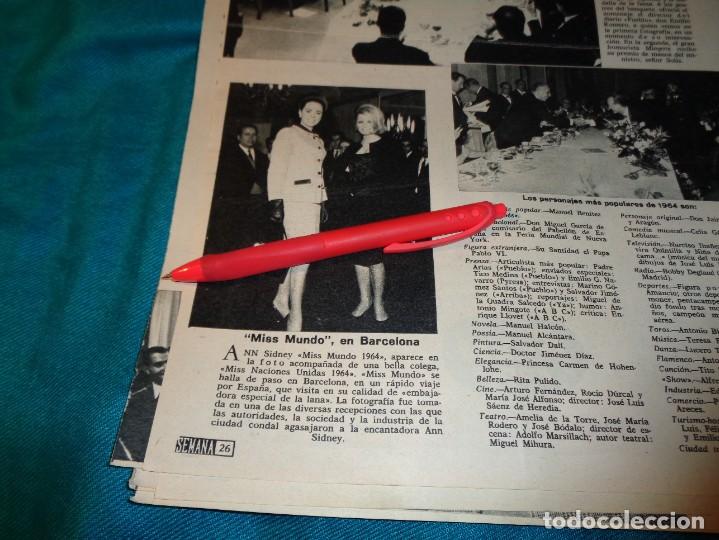 Collection Magazines and Newspapers: RECORTE : ANN SIDNEY, MISS MUNDO 1964, CON MISS NACIONES UNIDAS. SEMANA, ENERO 1965(#)