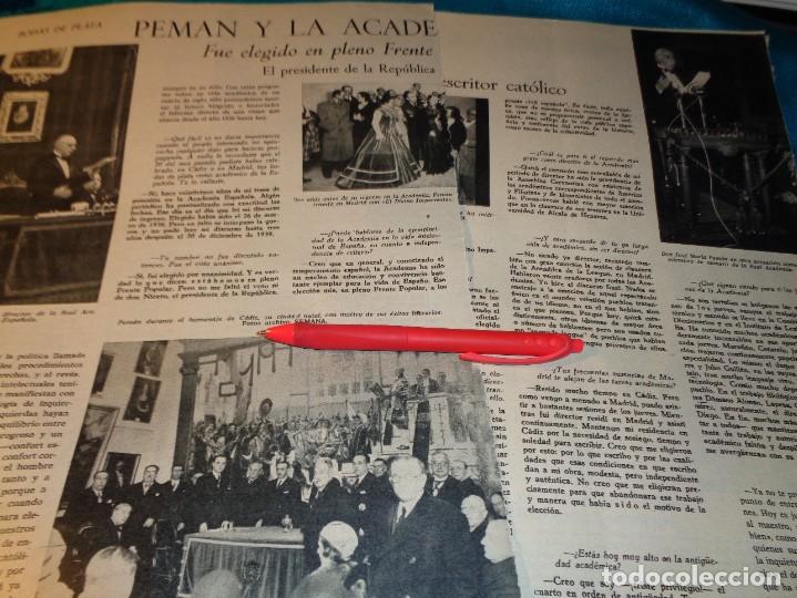 Collection Magazines and Newspapers: RECORTE : JOSE MARIA PEMAN Y LA REAL ACADEMIA. SEMANA, ENERO 1965(#)