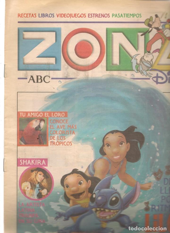 Coleccionismo de Revistas y Peri&oacute;dicos: ZONA DISNEY. ABC. N&ordm; 42. SHAKIRA. 8 DICIEMBRE 2002. (B/58)