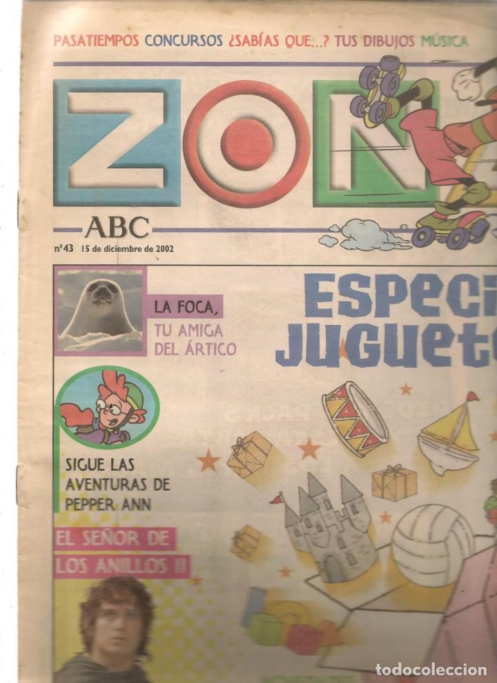 Coleccionismo de Revistas y Peri&oacute;dicos: ZONA DISNEY. ABC. N&ordm; 43. ESPECIAL JUGUETES. 15 DICIEMBRE 2002. (B/58)
