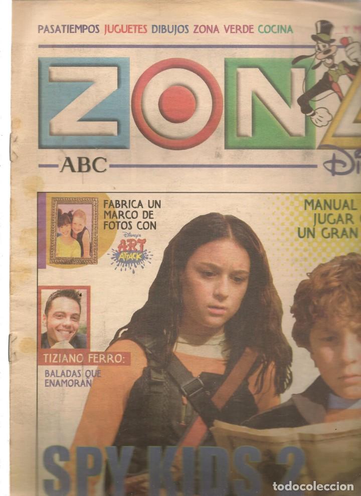 Coleccionismo de Revistas y Peri&oacute;dicos: ZONA DISNEY. ABC. N&ordm; 46. TIZIANO FERRO. 5 ENERO 2003. (B/58)