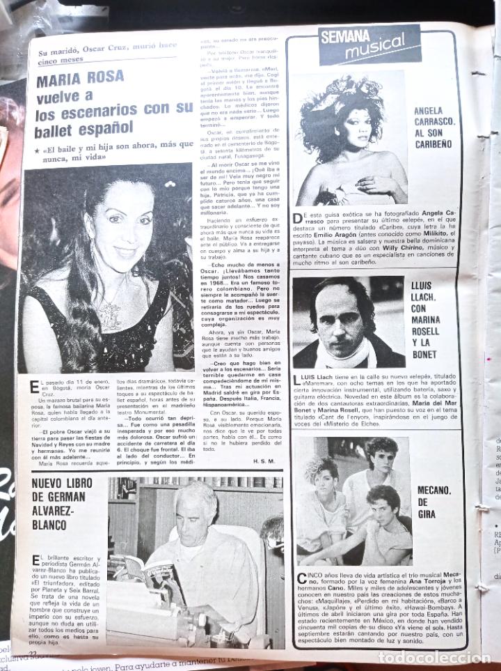 Coleccionismo de Revistas y Peri&oacute;dicos: MECANO LLUIS LLACH ANGELA CARRASCO MARIA ROSA