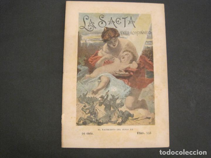 Collectionnisme de Revues et Journaux: LA SAETA-EXTRAORDINARIO-NUMERO 528-3 DE ENERO DE 1901-REVISTA ANTIGUA-VER FOTOS-(V-22.796)