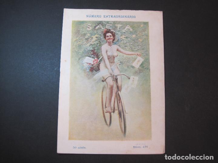 Collectionnisme de Revues et Journaux: LA SAETA-EXTRAORDINARIO-NUMERO 476-4 DE ENERO 1900-REVISTA ANTIGUA-VER FOTOS-(V-22.798)
