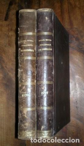 Coleccionismo de Revistas y Peri&oacute;dicos: REVISTA MINERA METALURGICA Y DE INGENIERIA. A&ntilde;o LXXI (1920) y LXXII (1921). 2 vols.