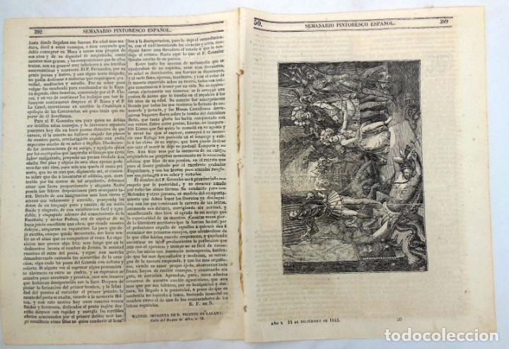Colecionismo de Revistas e Jornais: SEMANARIO PINTORESCO ESPA&Ntilde;OL. A&ntilde;o X N&ordm; 50, 11 diciembre 1845. Xilograf&iacute;as: Prisi&oacute;n de Motezuma