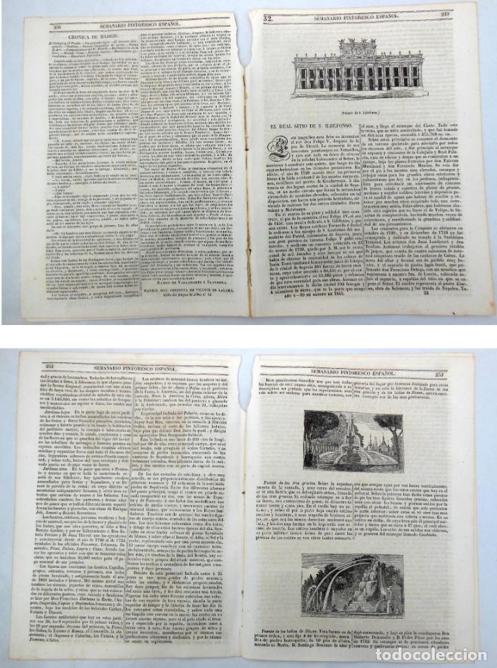 Colecionismo de Revistas e Jornais: SEMANARIO PINTORESCO ESPA&Ntilde;OL. N&ordm; 32, 1845. El Real Sitio de S Ildefonso; Fuente de las tres gracias