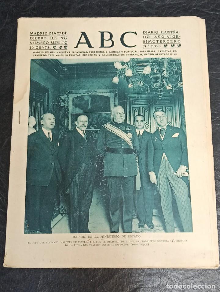 Coleccionismo de Revistas y Peri&oacute;dicos: ABC 27 de Diciembre de 1927.