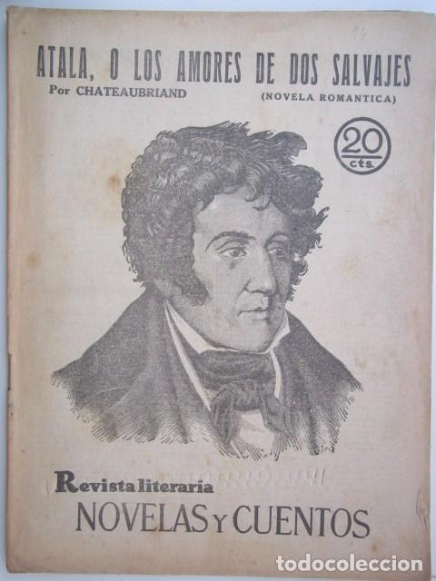 Colecionismo de Revistas e Jornais: ATALA, O LOS AMORES DE DOS SALVAJES CHATEAUBRIAND REVISTA LITERA A&Ntilde;OS 30 21X28 CM.