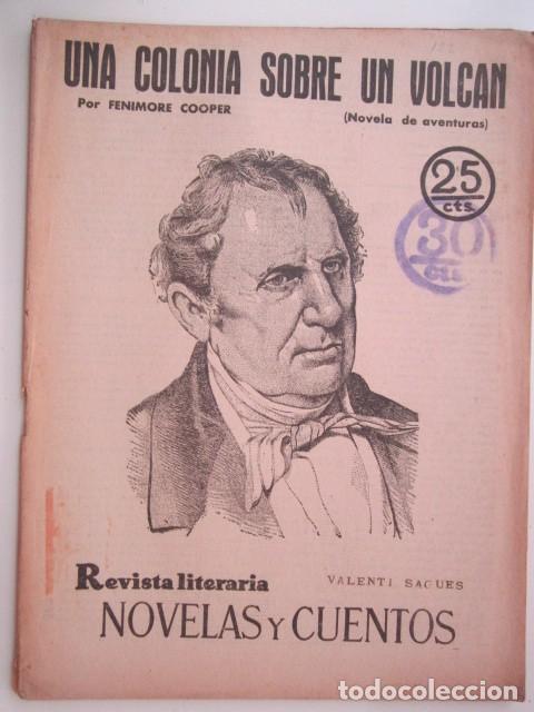 Coleccionismo de Revistas y Peri&oacute;dicos: UNA COLONIA SOBRE UN VOLCAN POR FENIMORE COOPER REVISTA LITERA A&Ntilde;OS 30 21X28 CM.