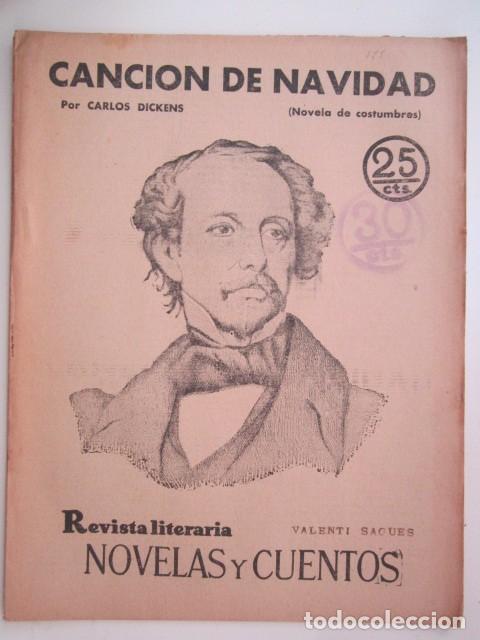 Coleccionismo de Revistas y Peri&oacute;dicos: CANCION DE NAVIDAD POR CARLOS DICKENS REVISTA LITERA A&Ntilde;OS 30 21X28 CM.