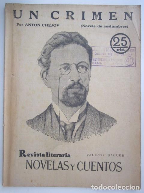 Coleccionismo de Revistas y Peri&oacute;dicos: UN CRIMEN POR ANTON CHEJOV REVISTA LITERA A&Ntilde;OS 30 21X28 CM.