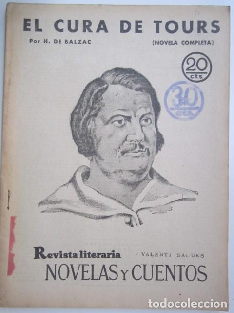 Coleccionismo de Revistas y Peri&oacute;dicos: EL CURA DE TOURS POR H. DE BALZAC REVISTA LITERA A&Ntilde;OS 30 21X28 CM.