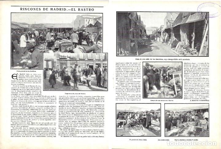 Collection Magazines and Newspapers: 1906 HOJAS REVISTA RINCONES DE MADRID EL RASTRO