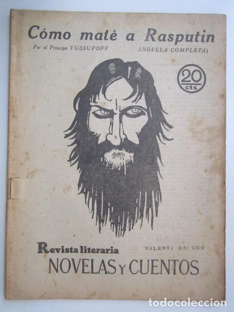 Coleccionismo de Revistas y Peri&oacute;dicos: COMO MATE A RASPUTIN DEL PRINCIPE YUSSUPOFF REVISTA LITERA A&Ntilde;OS 30 21X28 CM.