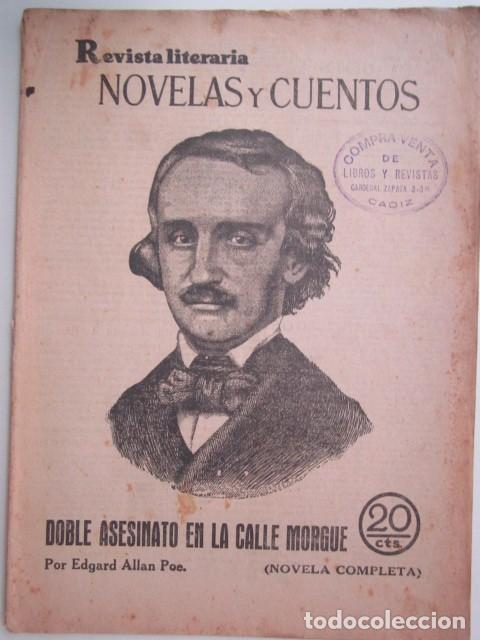 Coleccionismo de Revistas y Peri&oacute;dicos: DOBLE ASESINATO EN LA CALLE MORGUEDE ALLAN POE REVISTA LITERA A&Ntilde;OS 30 21X28 CM.