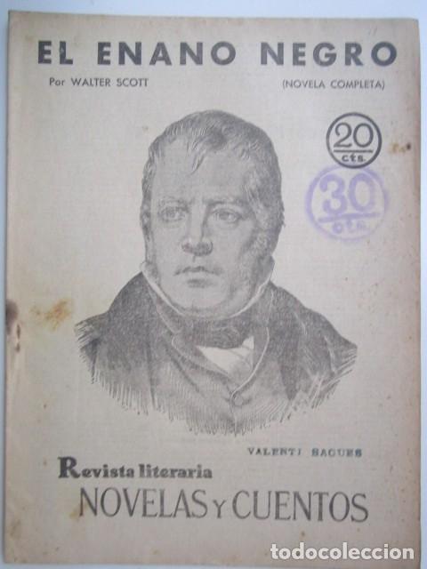 Coleccionismo de Revistas y Peri&oacute;dicos: EL ENANO NEGRO DE WALTER SCOTT REVISTA LITERA A&Ntilde;OS 30 21X28 CM.
