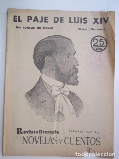 Coleccionismo de Revistas y Peri&oacute;dicos: EL PAJE DE LUIS XIV POR PONSON DU TERRAIL REVISTA LITERA A&Ntilde;OS 30 21X28 CM.